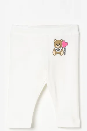 Moschino Leggings in cotone con Teddy
