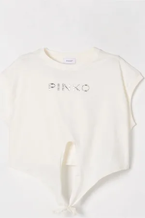 Pinko T-shirt in cotone con logo gioiello