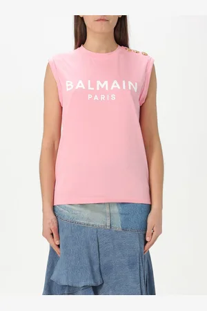 Balmain Canotta in cotone con logo