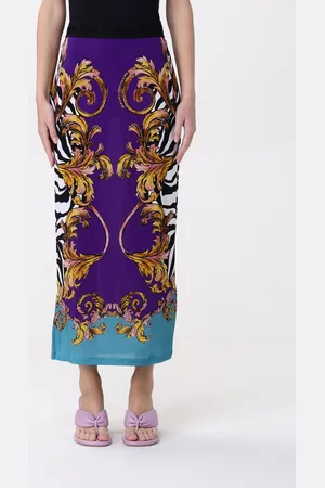 VERSACE Gonna stampata in viscosa