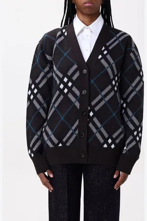 Burberry Cardigan in misto lana con motivo Check