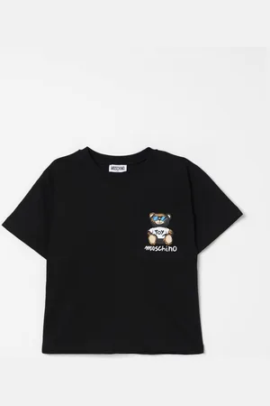 Moschino T-shirt in cotone con logo Teddy