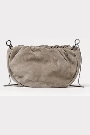 Brunello Cucinelli Borsa a tracolla in pelle scamosciata