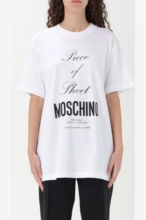Moschino T-shirt in cotone con stampa slogan