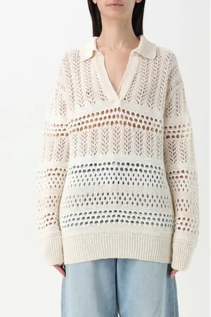 Pinko Pullover in cotone e lino crochet
