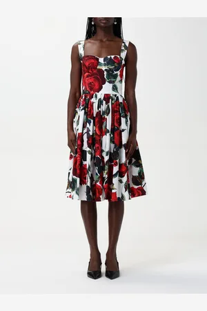 Dolce & Gabbana Abito in cotone con stampa floreale