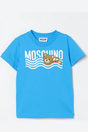 Moschino T-shirt in cotone con stampa logo Teddy