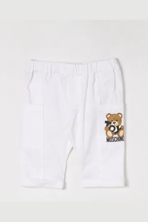 Moschino Pantalone sportivo in cotone con stampa Teddy
