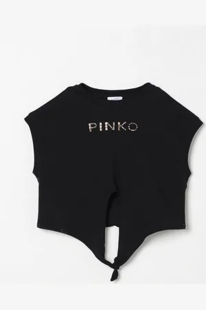 Pinko T-shirt in cotone con logo gioiello