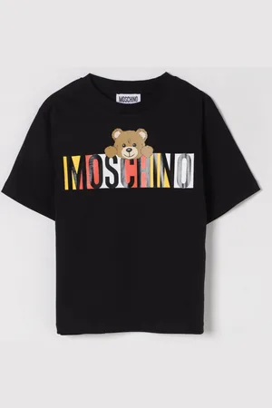 Moschino T-shirt in cotone con stampa logo Teddy