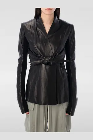 Rick Owens Blazer in pelle con cinta