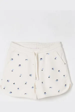 BONPOINT Pantaloncino jogging in cotone con ricami ciliegie