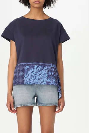 Emporio Armani T-shirt in cotone con pannello a fantasia
