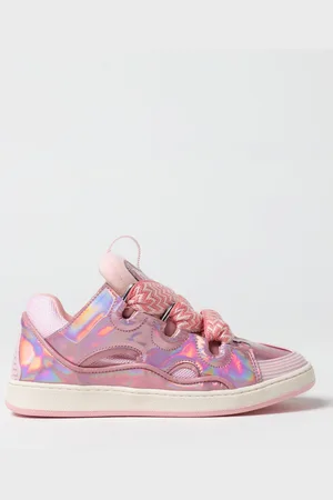 Lanvin Sneakers iridescenti in pelle e tessuto