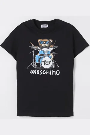 Moschino T-shirt in cotone con logo Teddy
