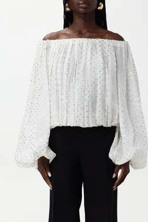 Chloé Blusa in misto seta a pois