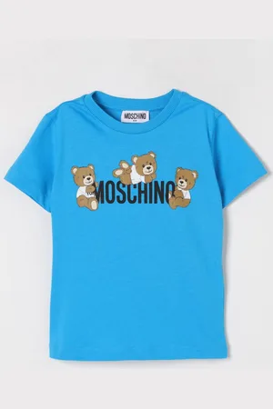 Moschino T-shirt in cotone con logo Teddy