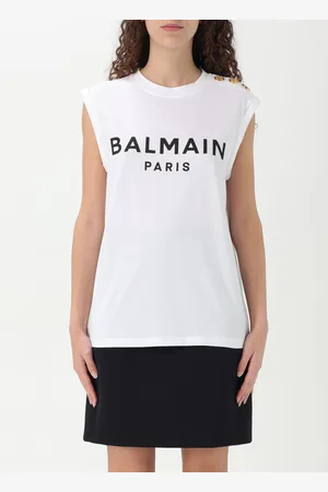 Balmain Canotta in cotone con logo