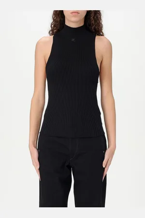 Courrèges Top dolcevita in cotone e lana