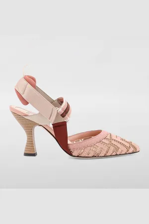 Fendi Slingback Colibrì in mesh con monogram jacquard