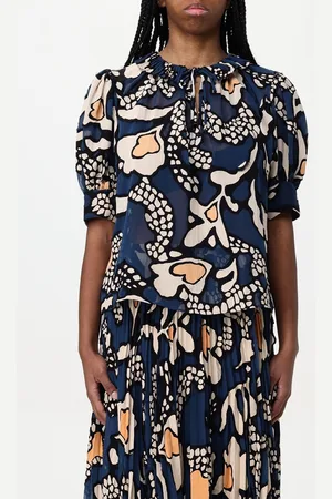 ULLA JOHNSON Blusa in misto viscosa stampata