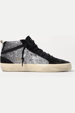 Golden Goose Sneakers Mid Star in camoscio e glitter used