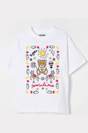 Moschino T-shirt in cotone con stampa Teddy