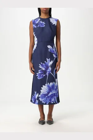 Erdem Abito in misto cotone con stampa floreale