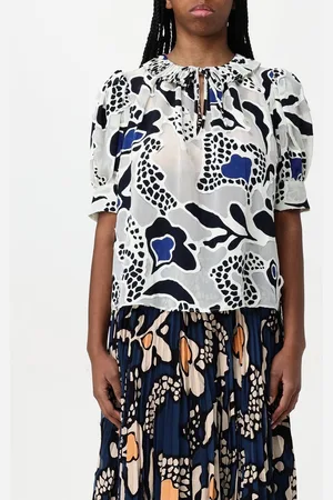 ULLA JOHNSON Blusa in misto viscosa stampata