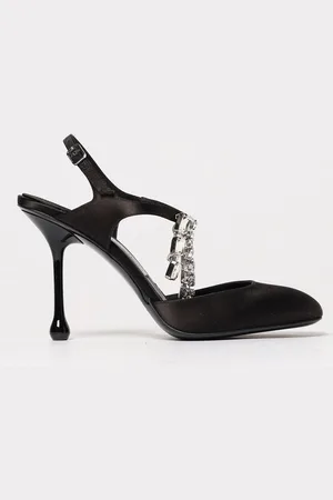Jimmy Choo Pump Verity in raso con cristalli chandelier