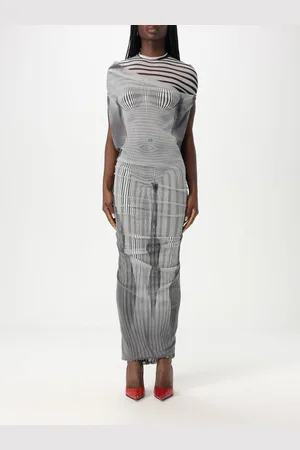 Jean Paul Gaultier Abito in crepe stampato