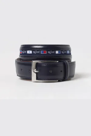 Paul & Shark Cintura in pelle con nastro bandiere