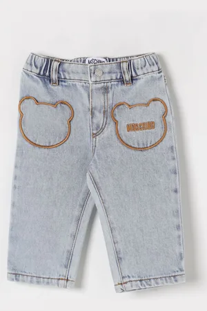 Moschino Jeans con toppe Teddy ricamate