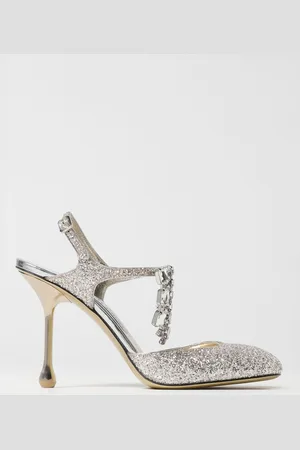Jimmy Choo Pump Verity in pelle glitter con cristalli chandelier