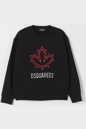 Dsquared2 Felpa a girocollo con logo foglia d