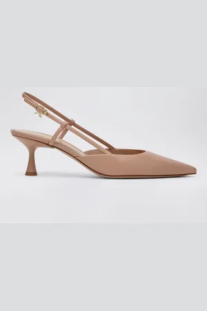 Gianvito Rossi Slingback Peach Ascent in pelle