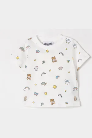 Moschino T-shirt in cotone con stampa Teddy all-over