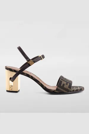Fendi Sandalo Delfina in canvas con monogram jacquard