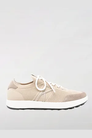 Kiton Sneakers in maglia crochet e camoscio