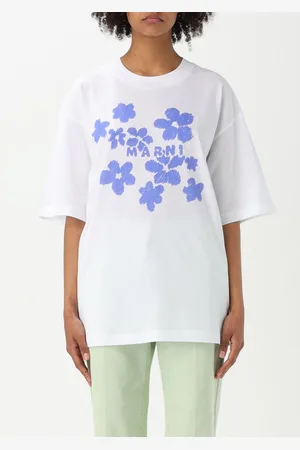 Marni T-shirt in cotone con stampa logo