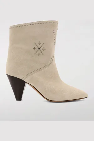 Isabel Marant Stivaletto Loline in camoscio con borchie applicate
