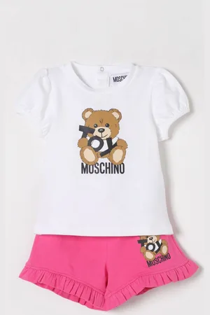 Moschino Coordinato in cotone con stampa Teddy Toy