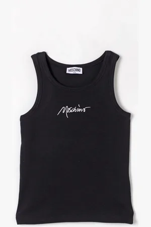 Moschino Canotta in cotone con logo