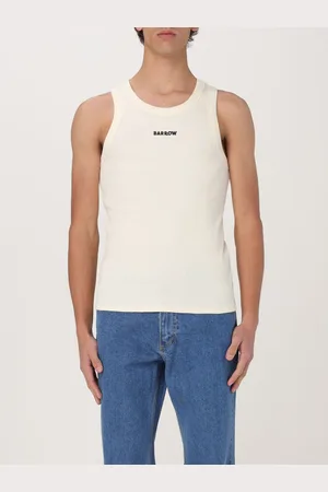 BARROW Canotta basic in cotone stretch a costine