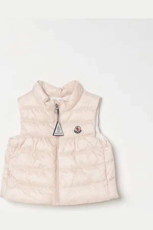 Moncler Piumino a gilet con logo in nylon imbottito