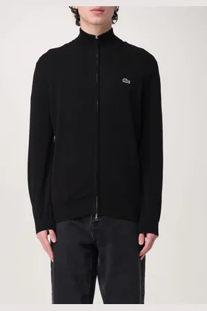 Lacoste Cardigan a collo alto basic con mini logo