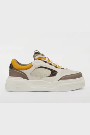 Fendi Sneakers Force in pelle e e mesh FF jacquard
