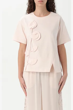 Twin-Set T-shirt in cotone con fiori Twinset