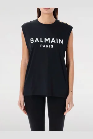 Balmain Canotta in cotone con logo