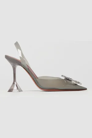 Amina Muaddi Slingback Begum in pvc con fibbia gioiello